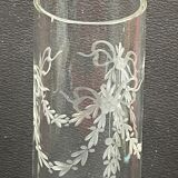 Vase in cut glass engraved solid silver mount Minerva Louis XVI