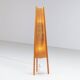 Temde tripod floor lamp in sisal and teak, Switzerland, 1960