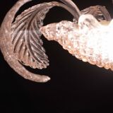 Lustre Art Déco rose Barovier e Toso, verre de Murano, années 1950