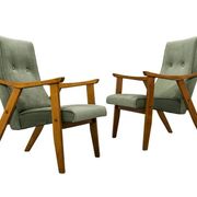 Mid-Century armchairs by Edmund Homa Gfm 18, Poland, 1960s, set of 2