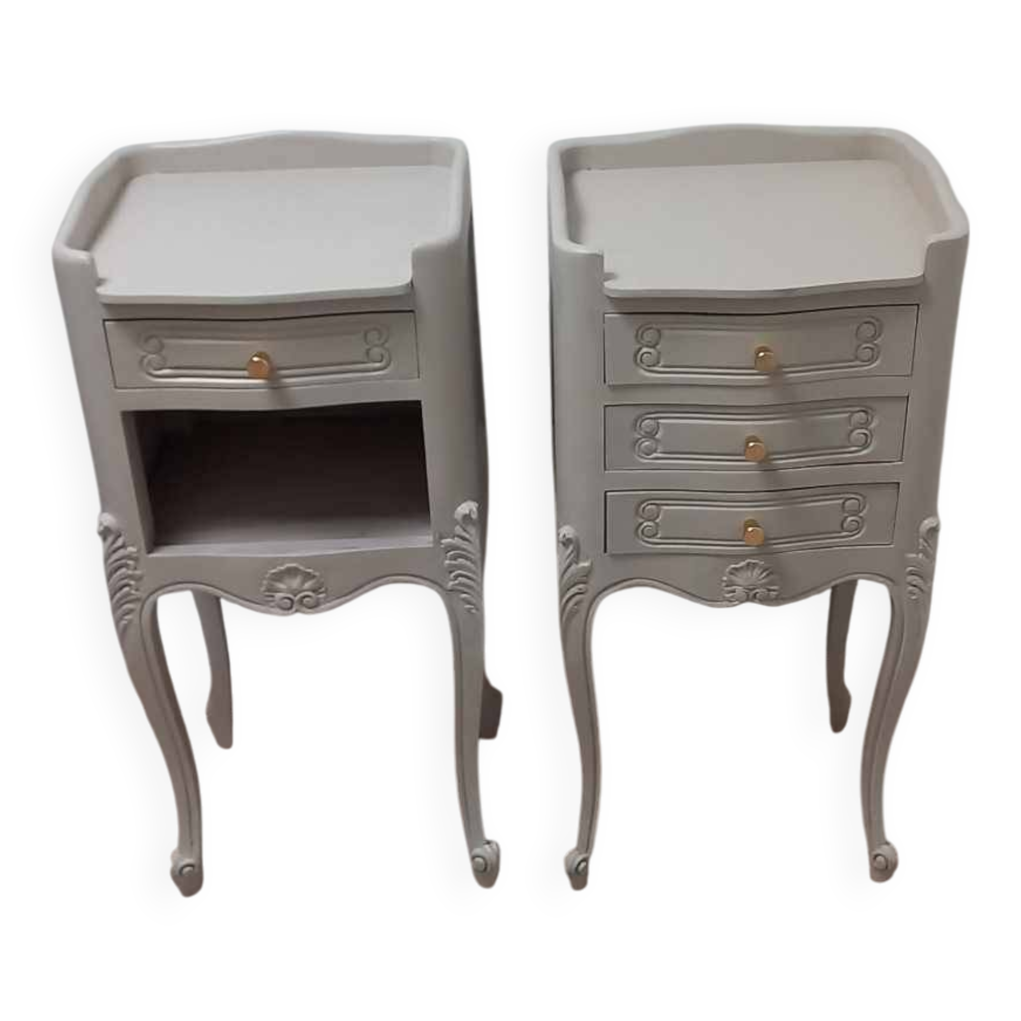 Pair of antique bedside tables