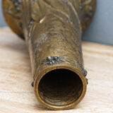 Baluster vase in bronze signed