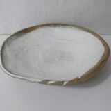 Enameled stoneware compote bowl