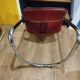Chaise cantilever vintage cuir & chrome – design 60s/70s