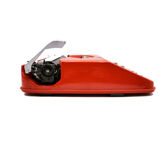 Machine à écrire hermes baby orange corail cursive révisée ruban neuf