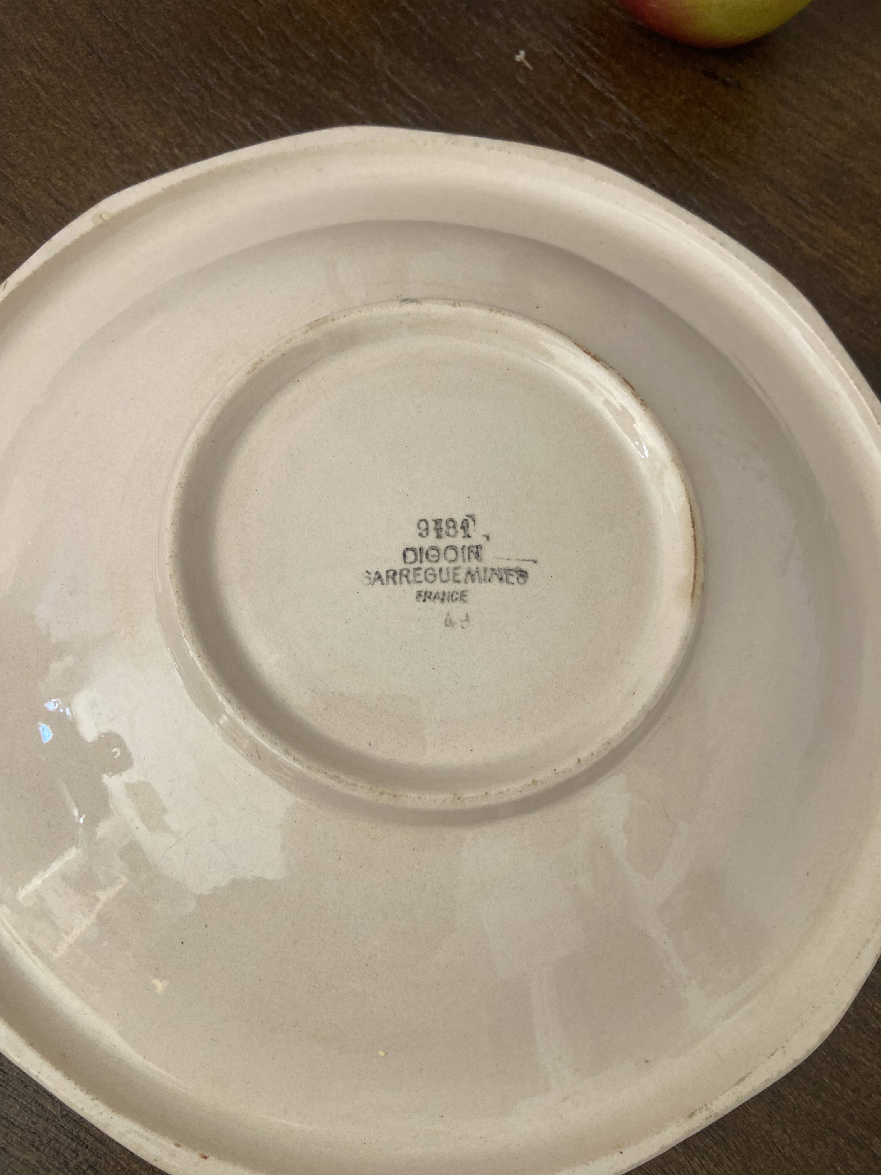 Pair of plates Digoin Sarreguemines