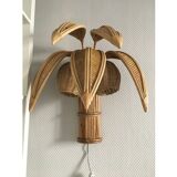 Pair of rattan sconces