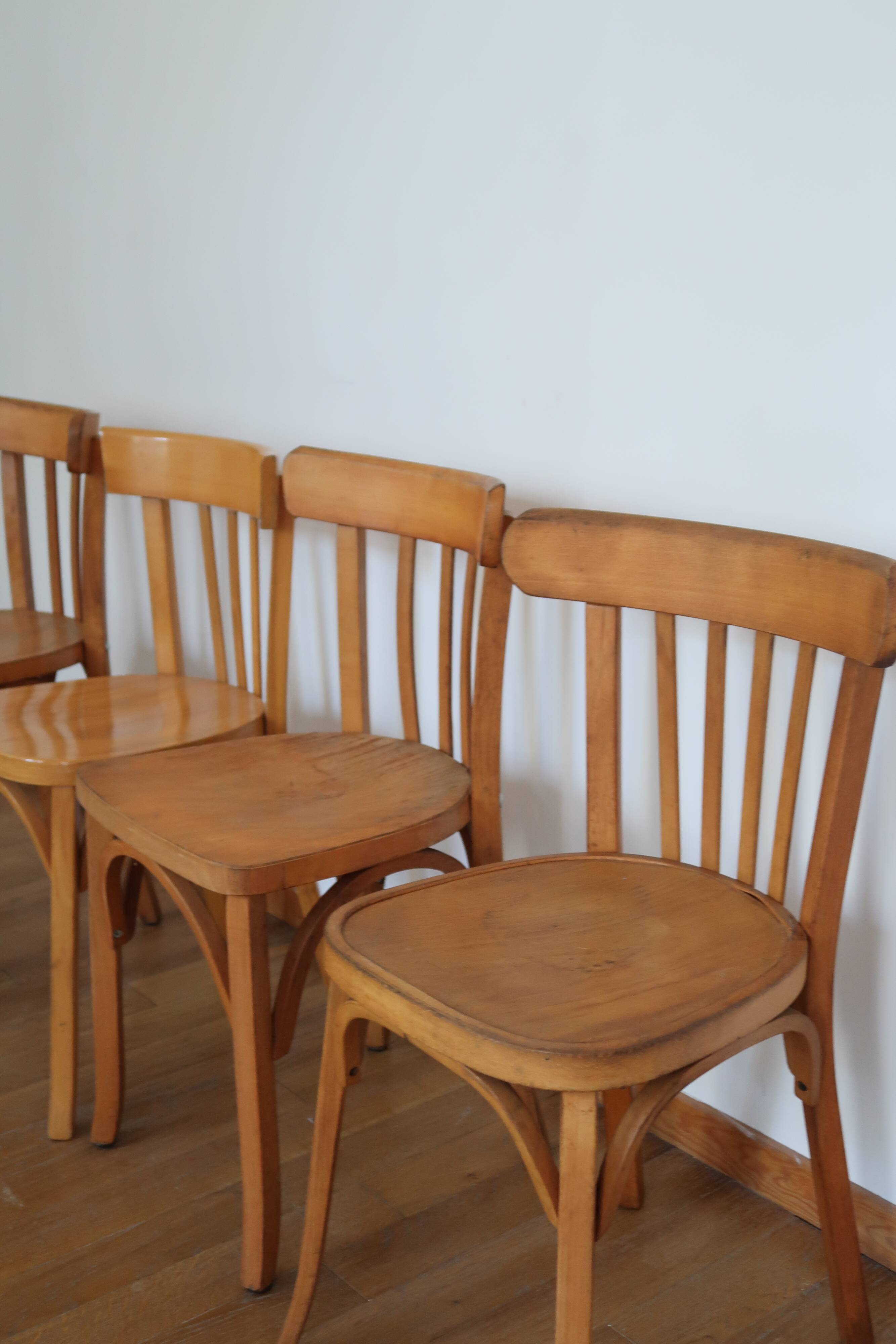 4 vintage bistro chairs