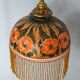 Old opaline and its tassels hanging lamp