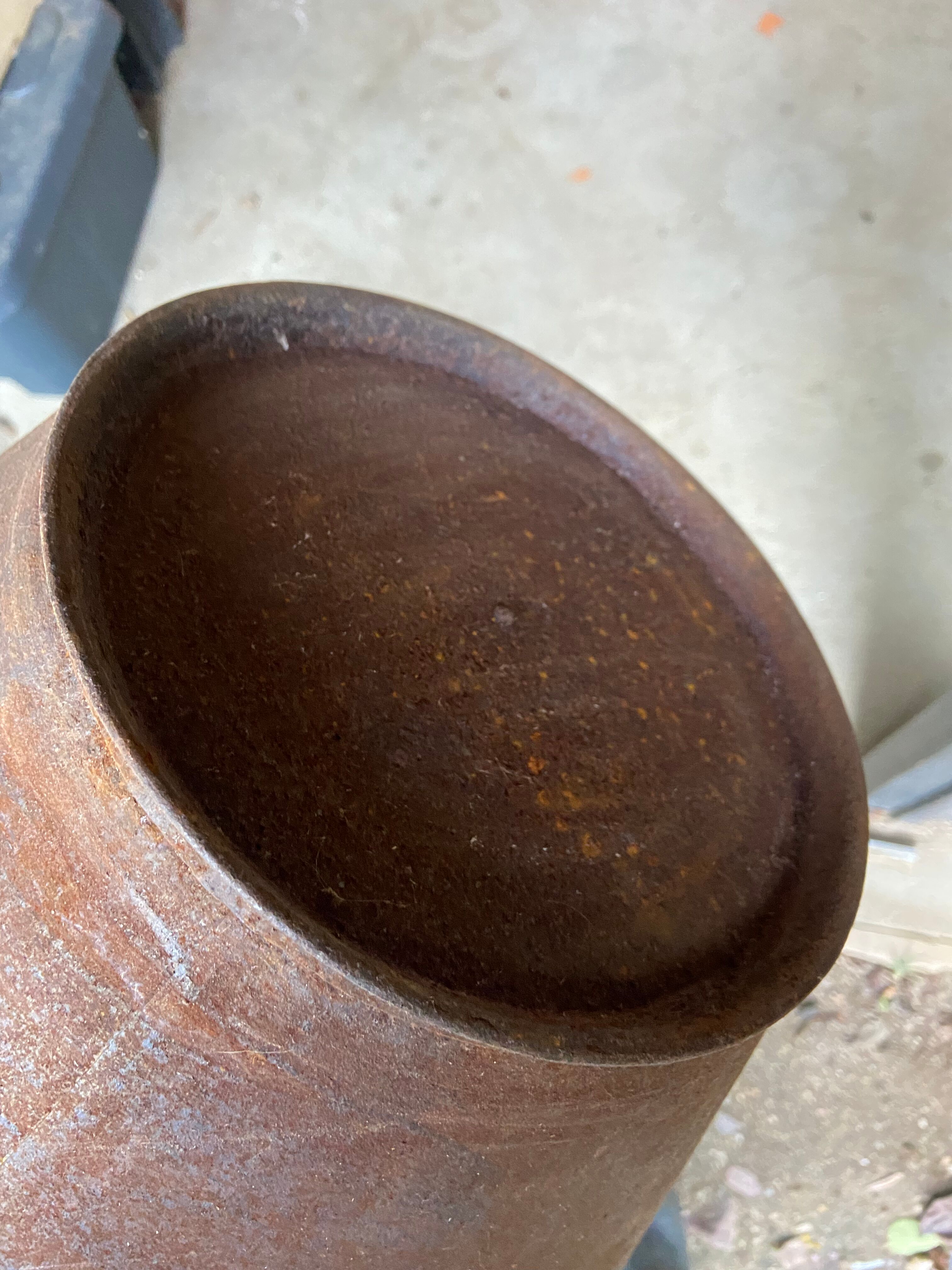 Metal watering can, garden pot 50s