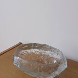 Demant brutalist glass dish by Göte Augustsson | Ruda Sweden | 1960s