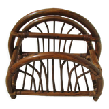 Rattan magazine holder, bamboo and wicker