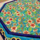Glazed ceramic trivet, Longwy enamels, art deco