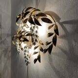 Grande applique murale Hollywood Regency en feuille de palmier par Hans Kögl