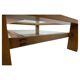 Mid-Century Modern Coffee Table by Guiseppe Rivadossi, Wood and Glass, Italy, 1970s