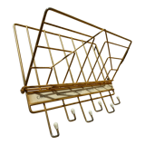 Grid hung keys, gilded metal, vintage 1960s