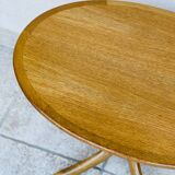Oval teak coffee table