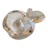 Cendrier pomme cristal de vannes France vintage années 70