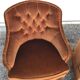 Fauteuils vintages en velours brun écureuil
