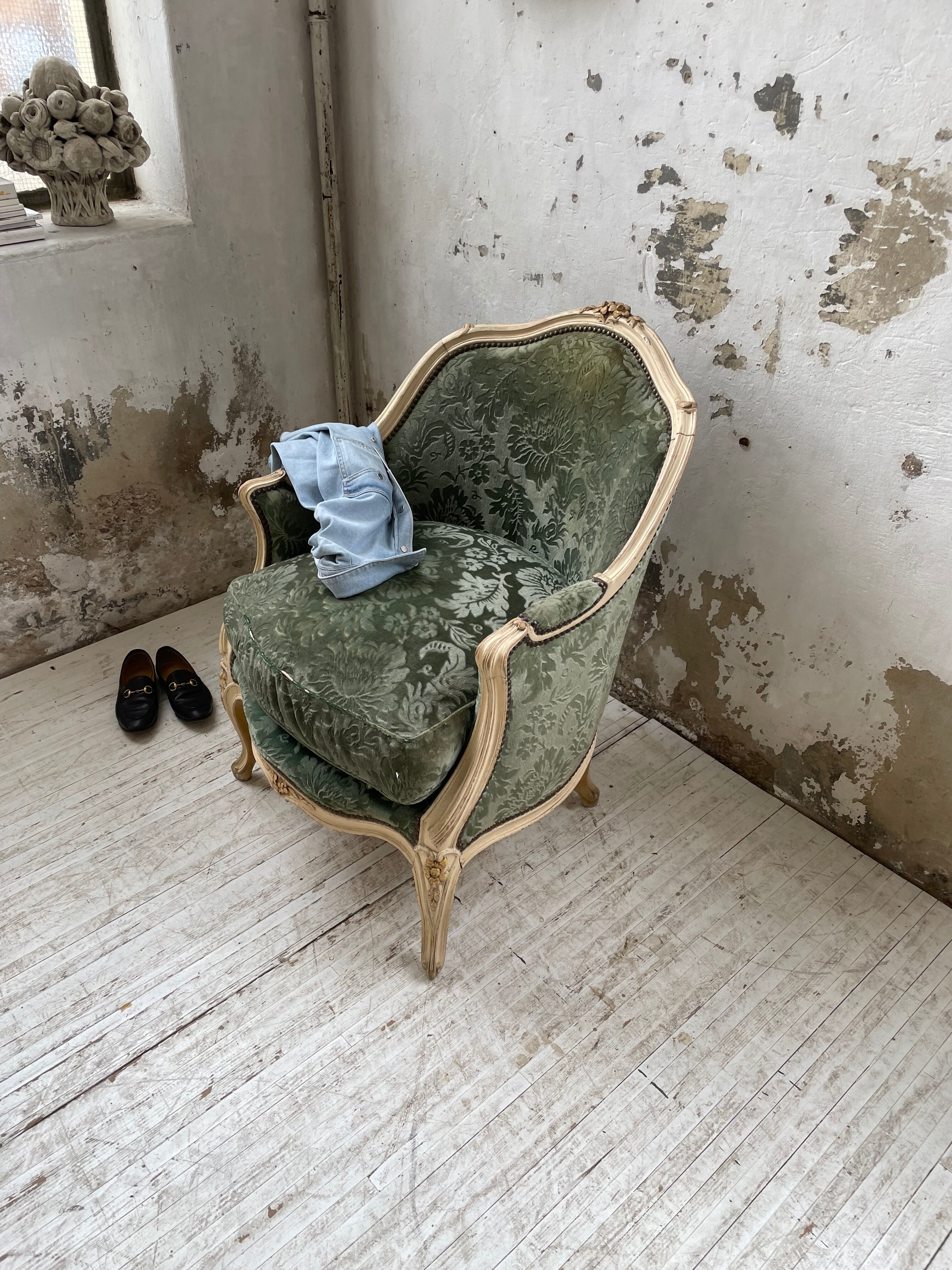 Louis XV shepherdess armchair