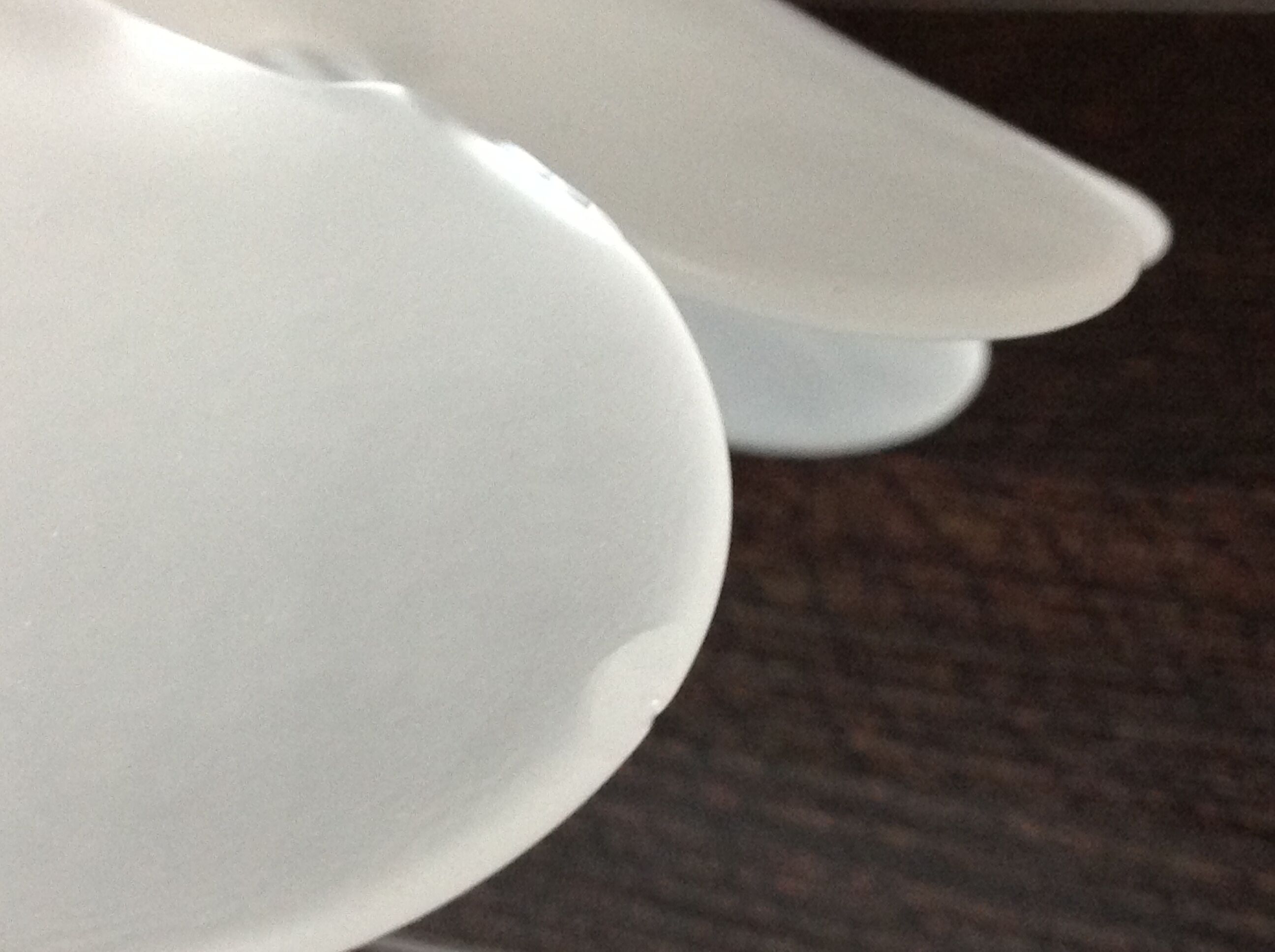 Pair of pendant lamps bell in frosted glass style art deco