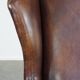 Fauteuil à oreilles en cuir de mouton