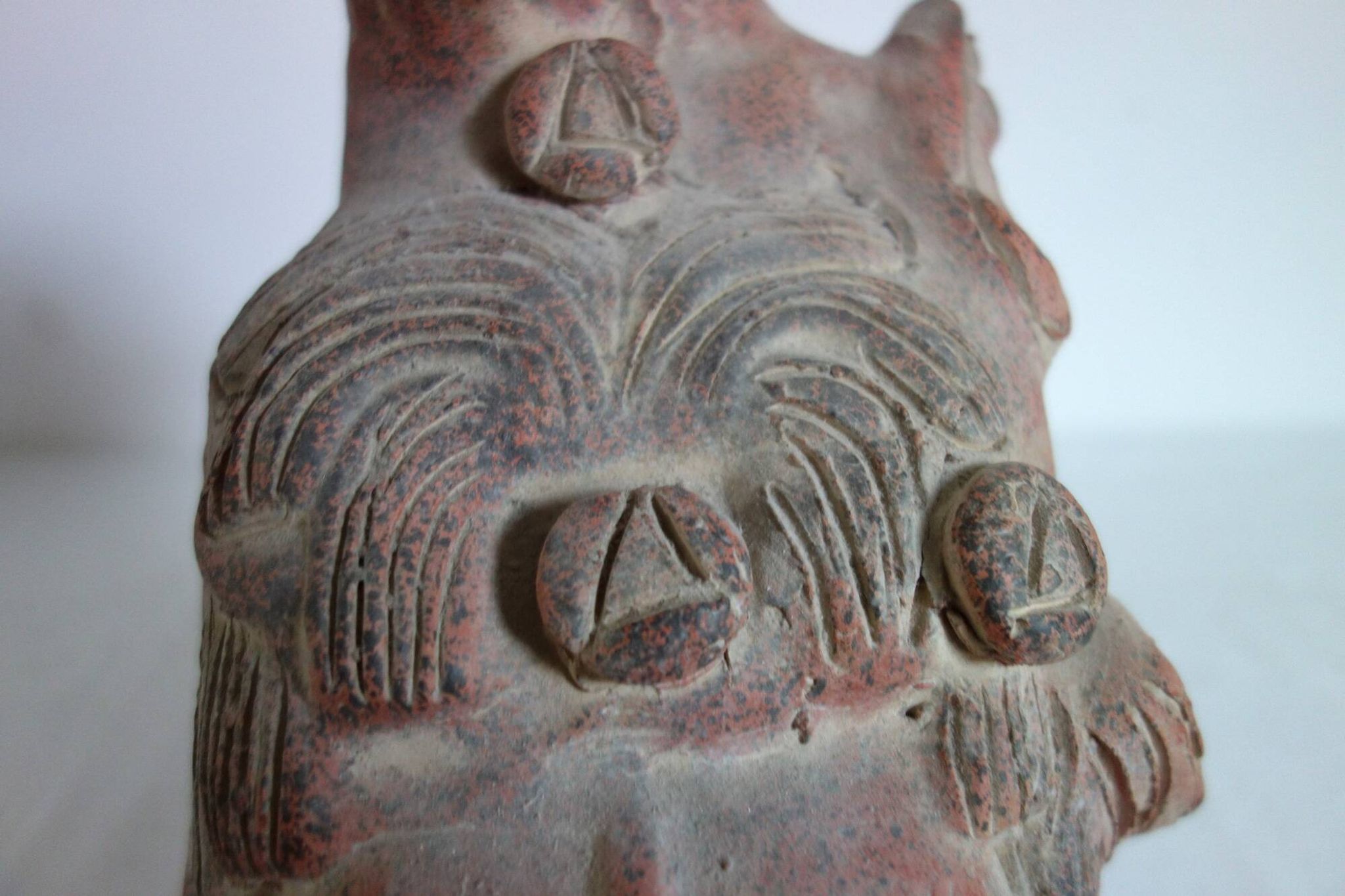 Large sculpture of Maya king Pakal's head, Mexico.