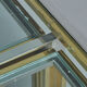 Brass and chrome coffee table with four nesting tables 1970