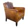 Antique French Moustache Armchair – Cognac Leather Club Chair – Early 20th
