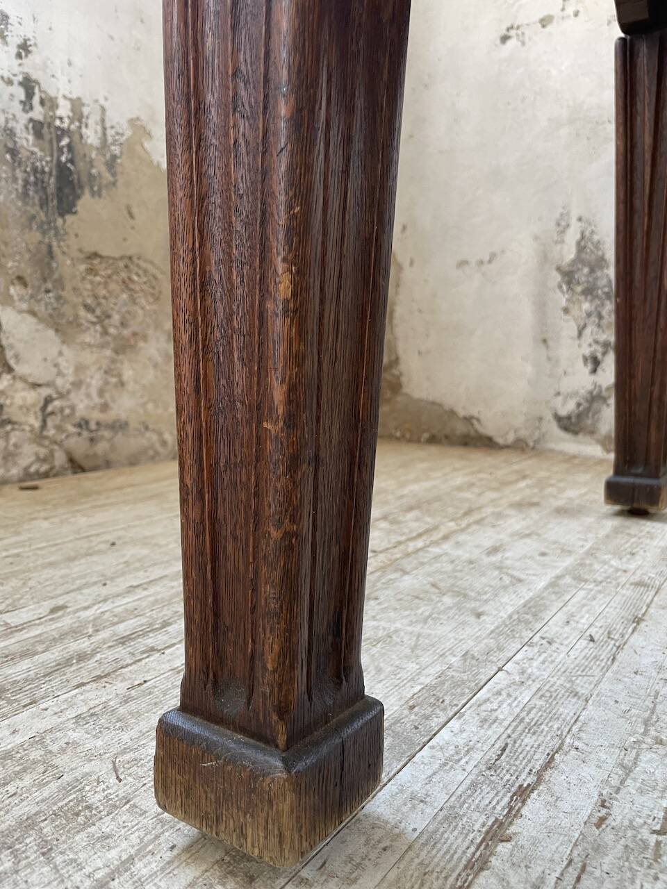 Solid oak farmhouse table 185cm