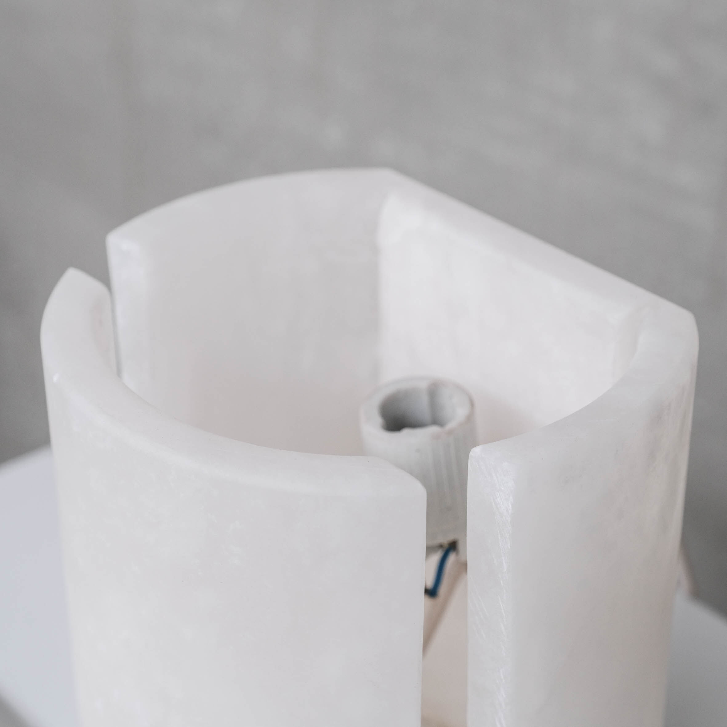 Pair of alabaster spanish table lamps