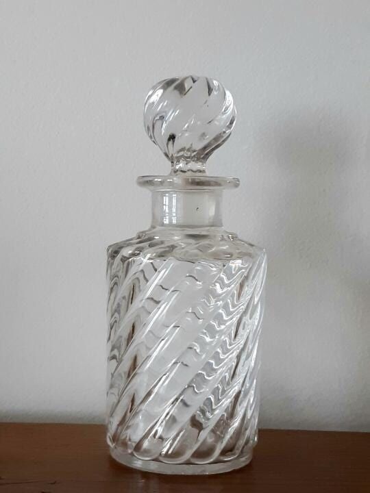 Trio de flacons cristal Baccarat modèle Bambou , vers 1910