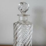 Trio of Baccarat crystal bottles bamboo model, circa 1910