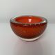 Empty ashtray glass pocket bubble controlled Princ Art Glass