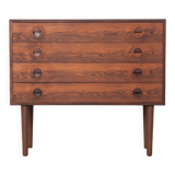 Commode en palissandre avec quatre tiroirs design Hvidt & Mølgaard