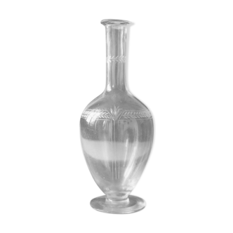 hand engraved glass vase