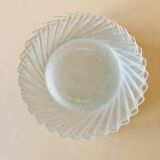 10 small plates in Duralex glass in the shape of flowers - retro-cuisine-vintage