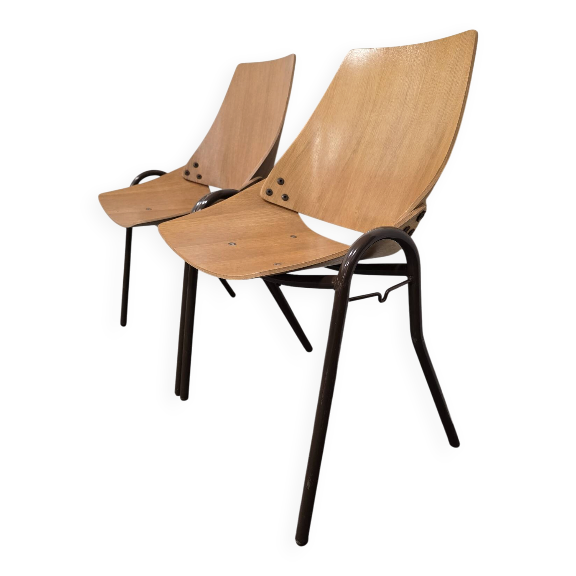 Pair of Lupina Stackable Chairs by Niko Kralj, 1970s Vintage Yugoslavi