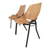 Pair of Lupina Stackable Chairs by Niko Kralj, 1970s Vintage Yugoslavi