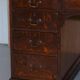 Bureau partenaire double face à deux caissons Gillows Lancaster chêne moucheté