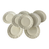 Set 8 assiettes dessert ivoire Bernardeau B&C