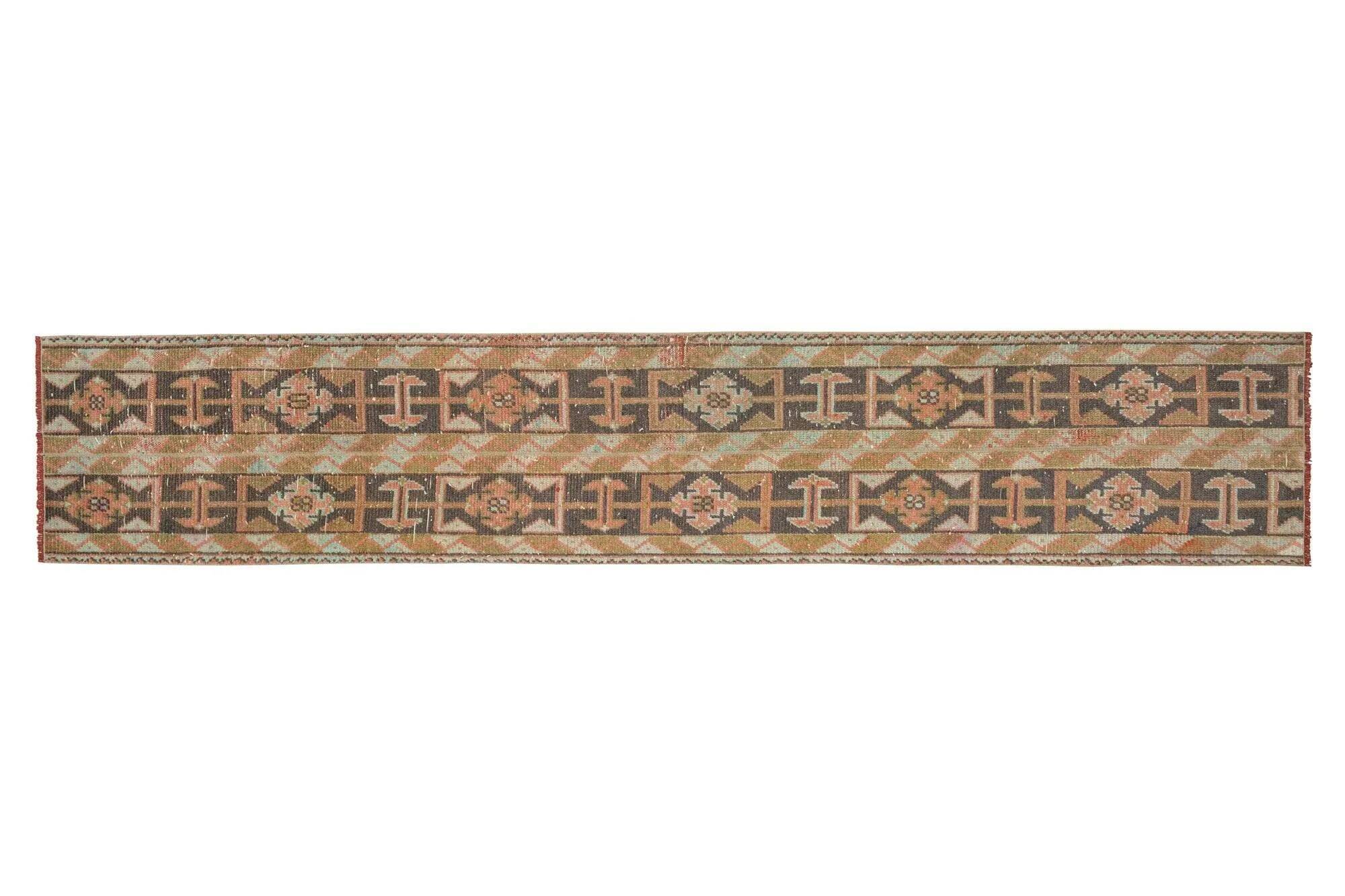 Vintage Turkish hallway rug 50x263 cm