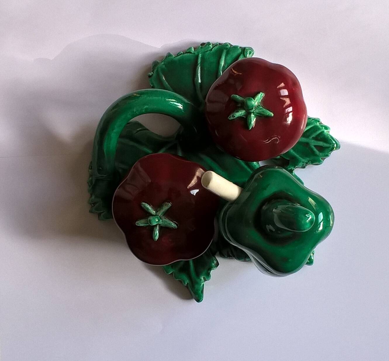 Vintage ceramic salt pepper mustard service 1950s 60s