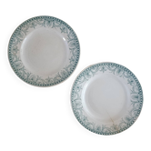 2 assiettes en terre de fer Moulin des Loups et Hamage