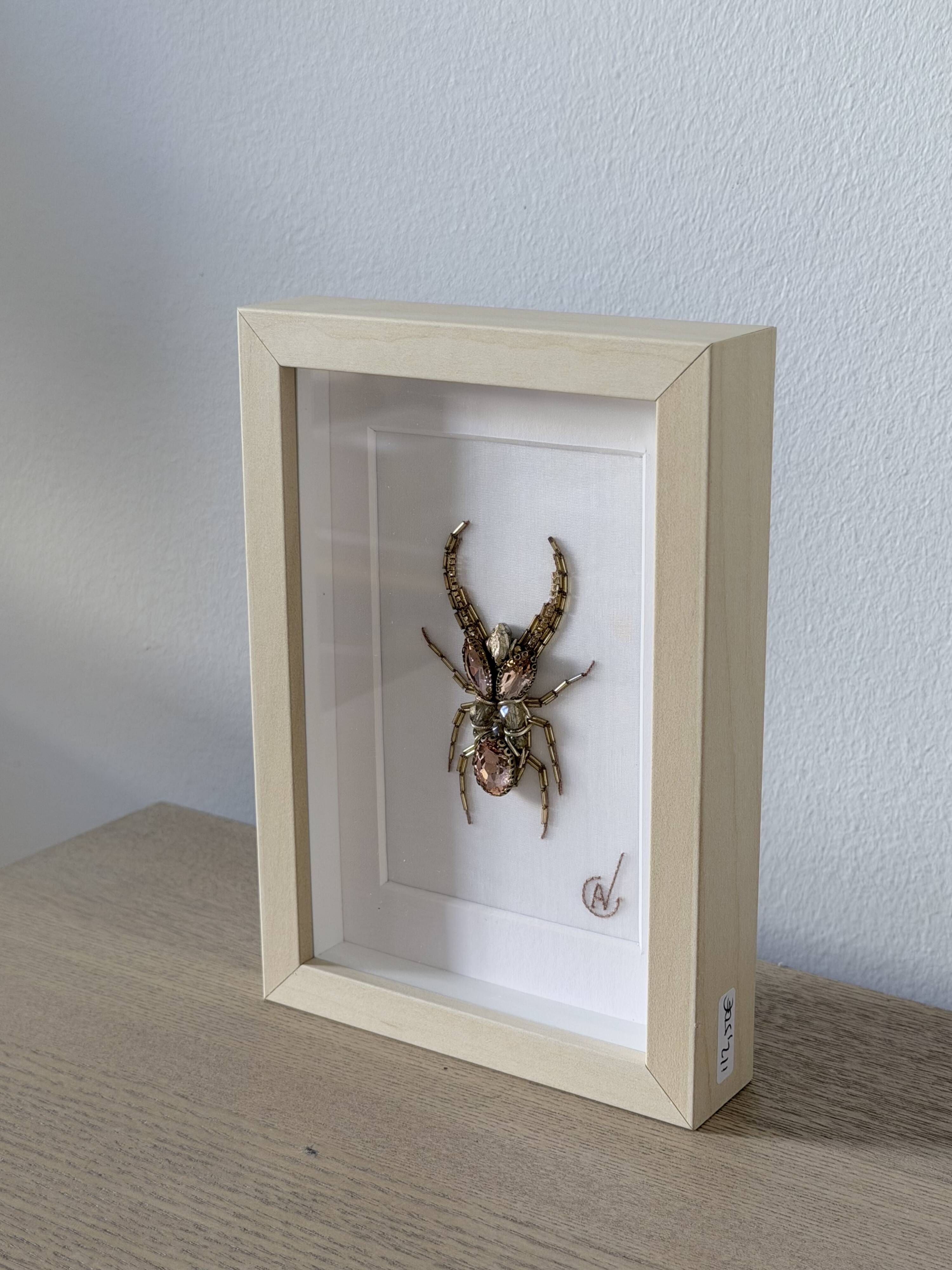 Hand-embroidered insect tableau (unique piece)