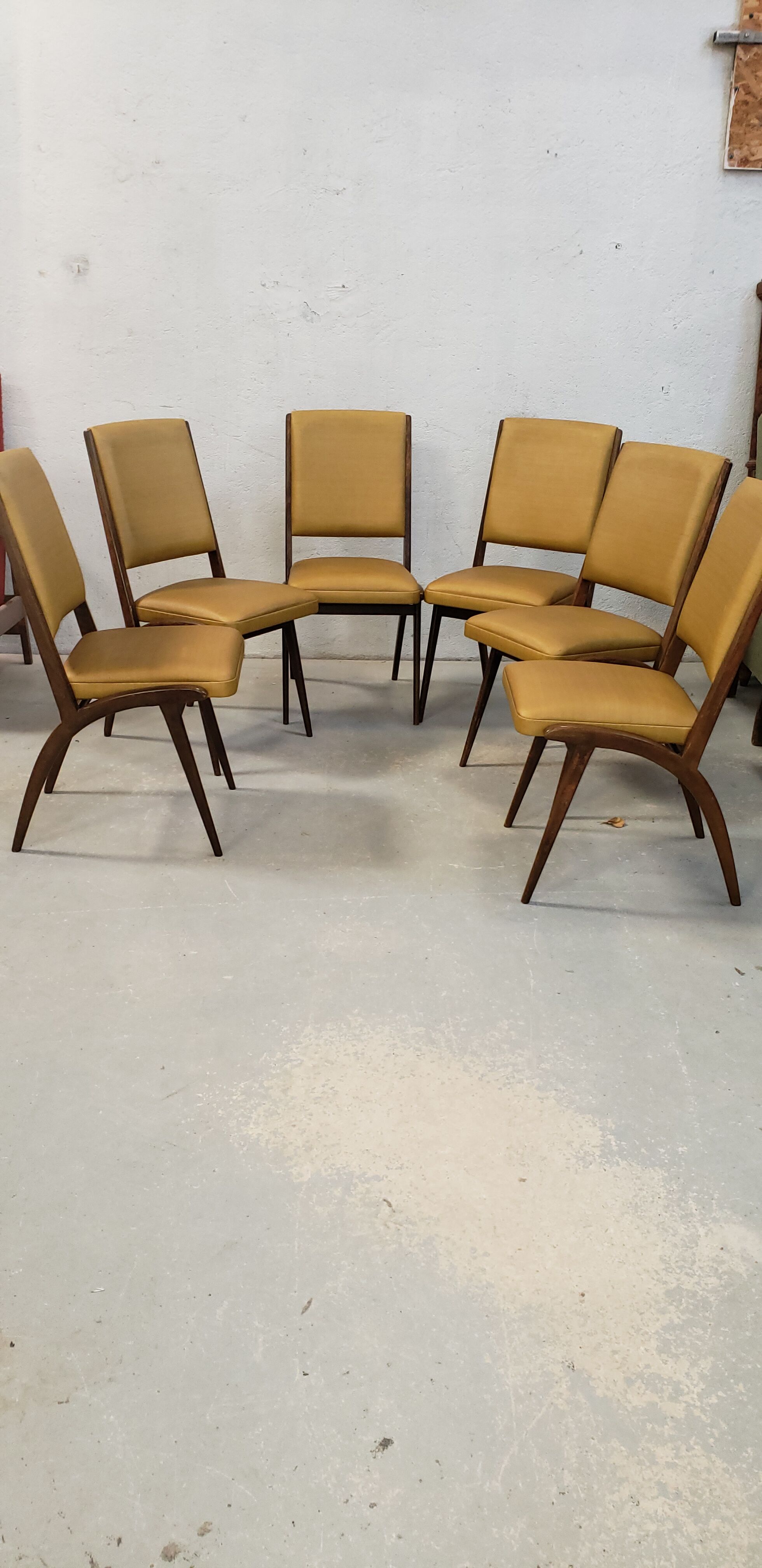 Set de 6 chaises scandinave vintage années 50/60