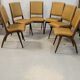 Set de 6 chaises scandinave vintage années 50/60