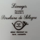Service à poisson Porcelaine de Sologne 11 assiettes +plat +saucière  parfait état