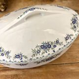 Small soup pot in faience of Sarreguemines