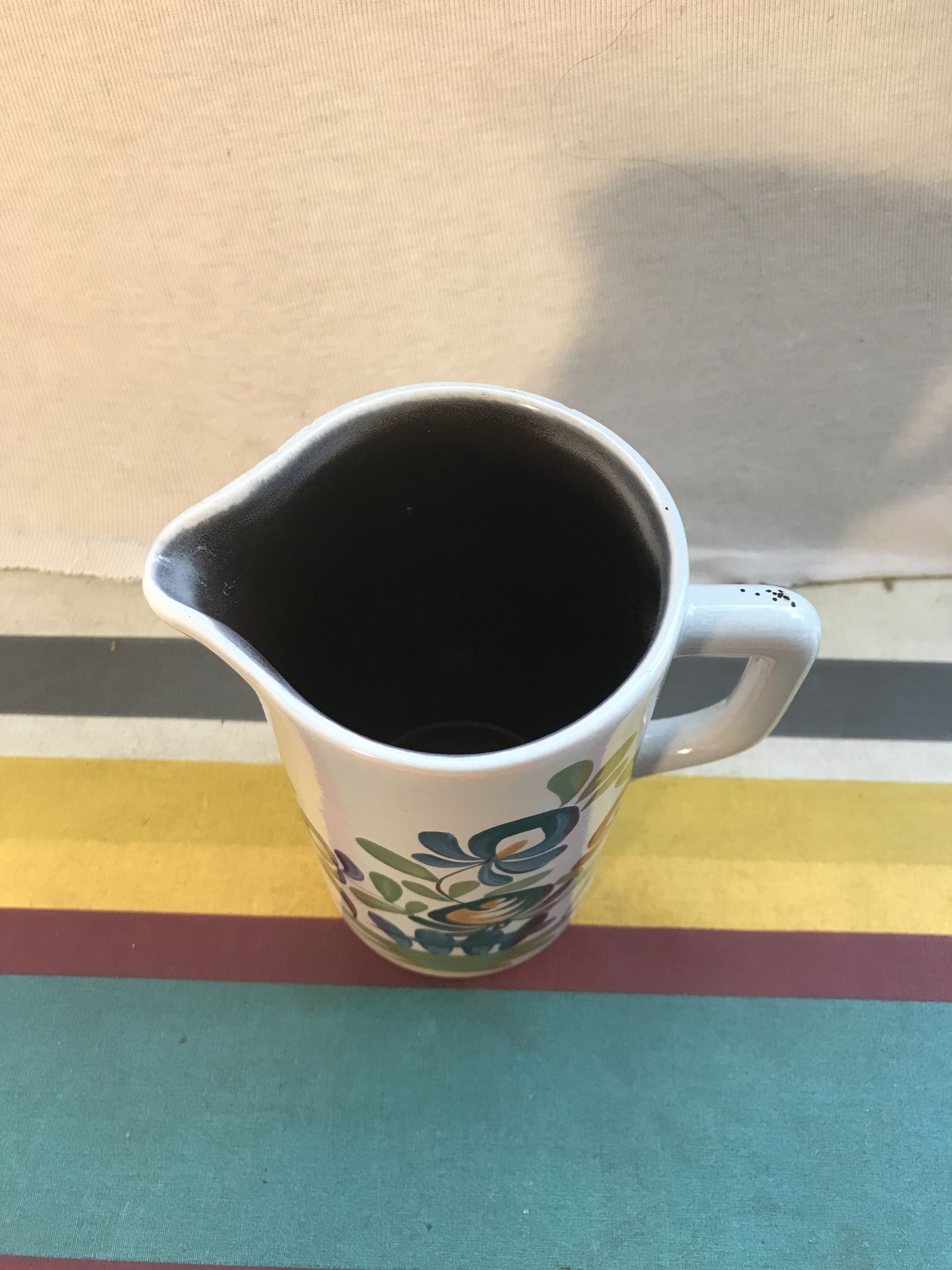 Vintage ceramic pitcher by Desvres Gabriel Fourmaintraux